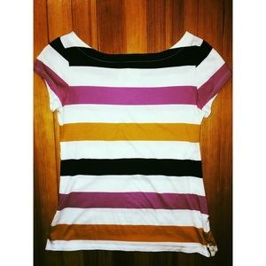 Striped boat neck Gap t shirt